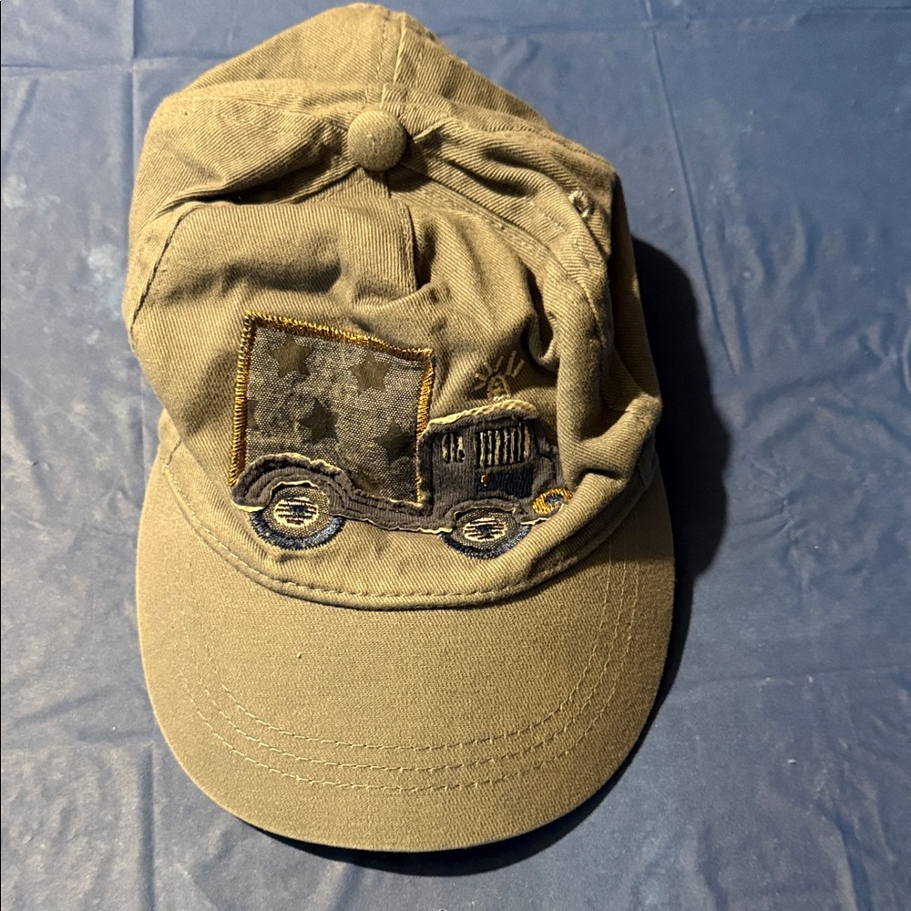Kids Tan Cap with Truck Design